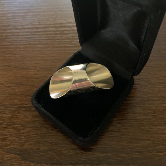 Vintage Woven Mexican Sterling Silver Ring 6 - Picture 6 of 8